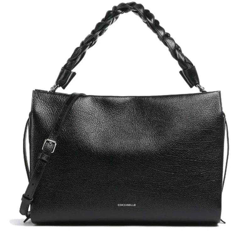 Borsa Donna a Spalla COCCINELLE in Pelle linea Boheme Shiny Goat colore Nero