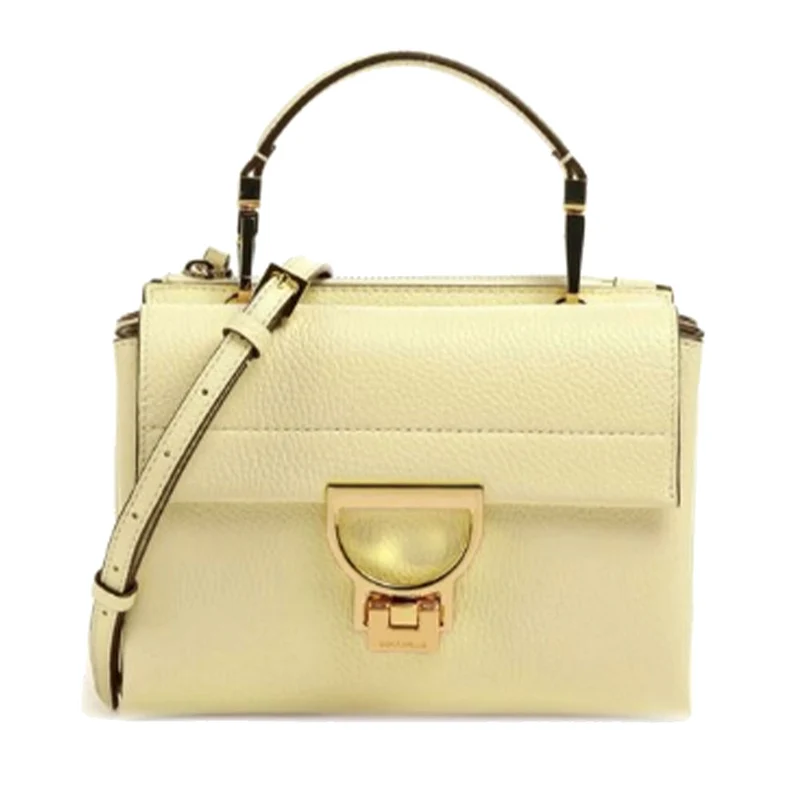 Borsa Donna a Mano con Tracolla COCCINELLE in Pelle Linea Arlettis colore Lime Wash