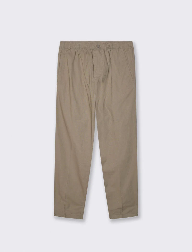 Pantaloni Jogger in Cotone Con Tasche - Verde kaki