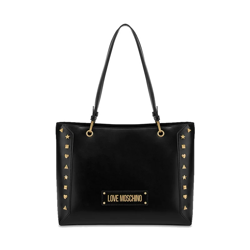 Shopping Bag LOVE MOSCHINO Nera con Borchie