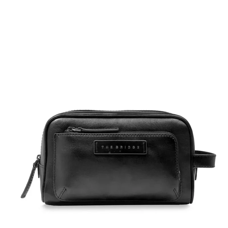 Necessaire Uomo THE BRIDGE linea Filippo in Pelle Nera