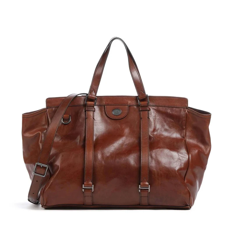 Borsone Uomo THE BRIDGE linea Fabio in Pelle Marrone