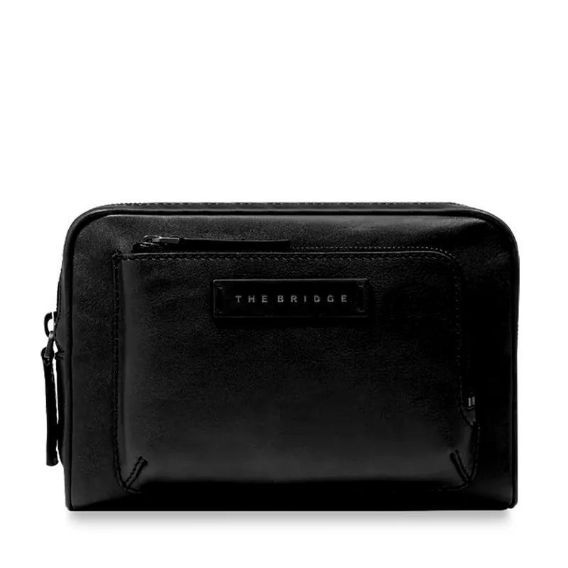 Pochette Uomo THE BRIDGE linea Filippo in Pelle Nera
