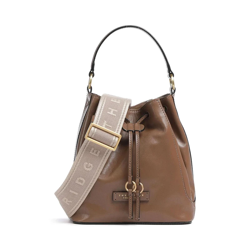 Borsa Donna a Secchiello THE BRIDGE linea Fiammetta in Pelle Beige