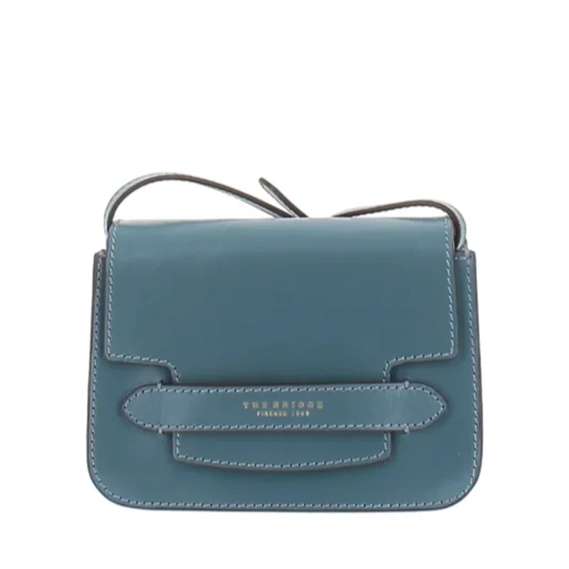 Borsa Donna a Tracolla THE BRIDGE linea Lucrezia in Pelle color Sky