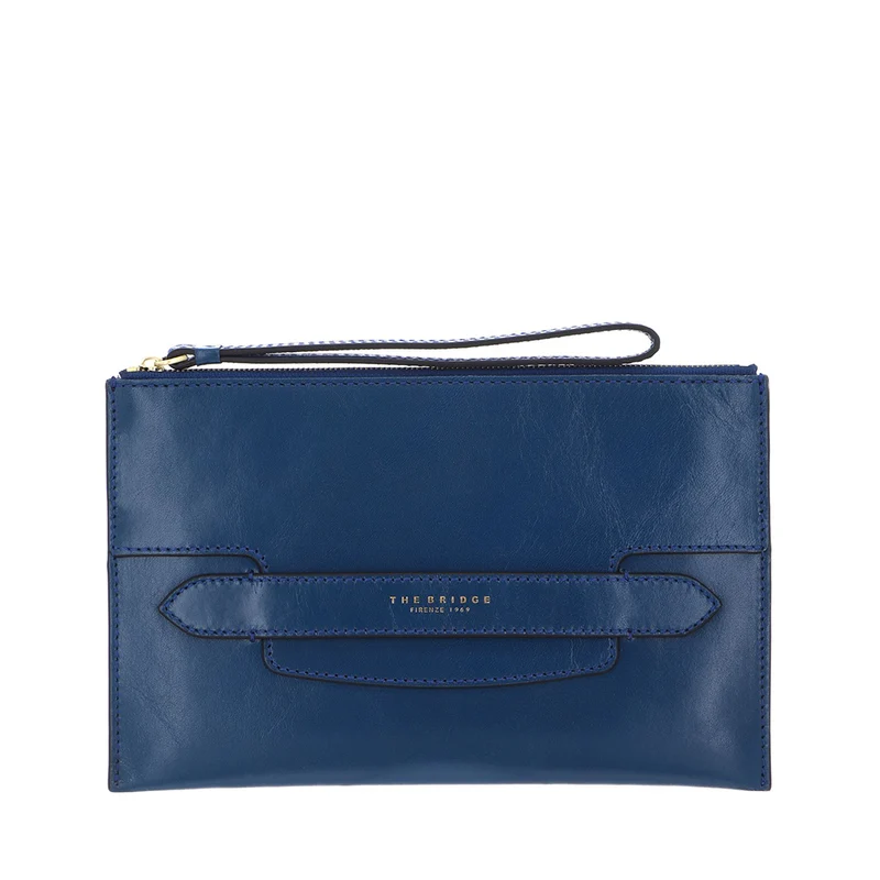 Pochette Donna Media con Polsiera THE BRIDGE linea Lucrezia in Pelle Jeans