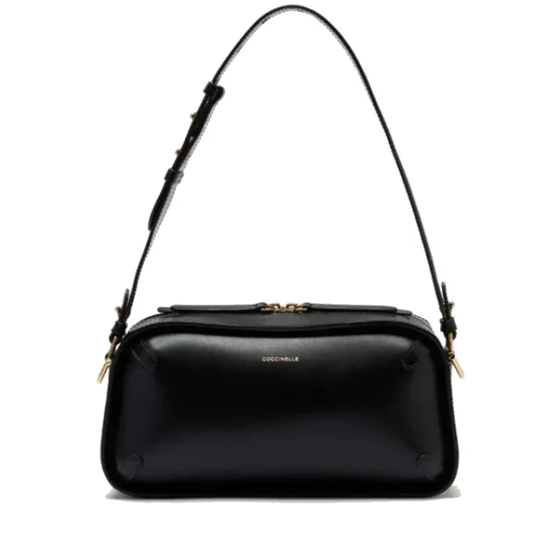 Borsa Donna a Spalla COCCINELLE in Pelle linea Maleta Calf Cocker Colore Nero
