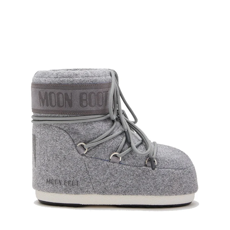 Stivali da Neve Donna MOON BOOT Icon Low Felt in Feltro Grigio