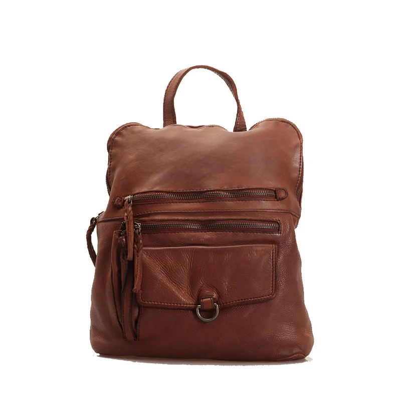 Zaino Donna GIANNI CONTI in Pelle effetto Vintage Marrone Chocolate