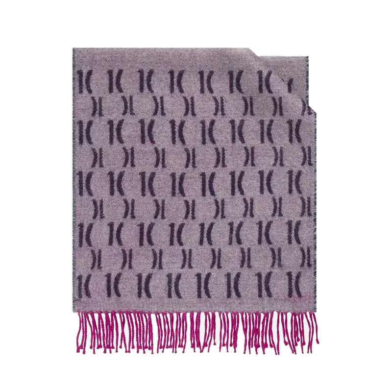 Sciarpa 40 x 180 cm 1A Classe Alviero Martini linea Geo Pieno con Logo Monogram Grigio Medio S474
