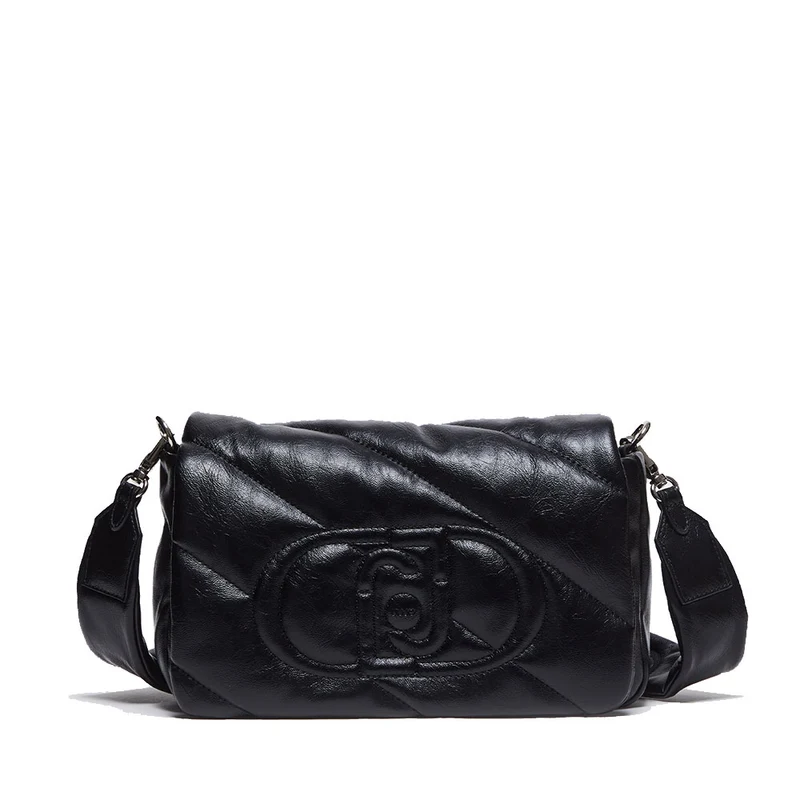 Borsa Donna a Spalla LIU JO Better Glossy Imbottita Nera