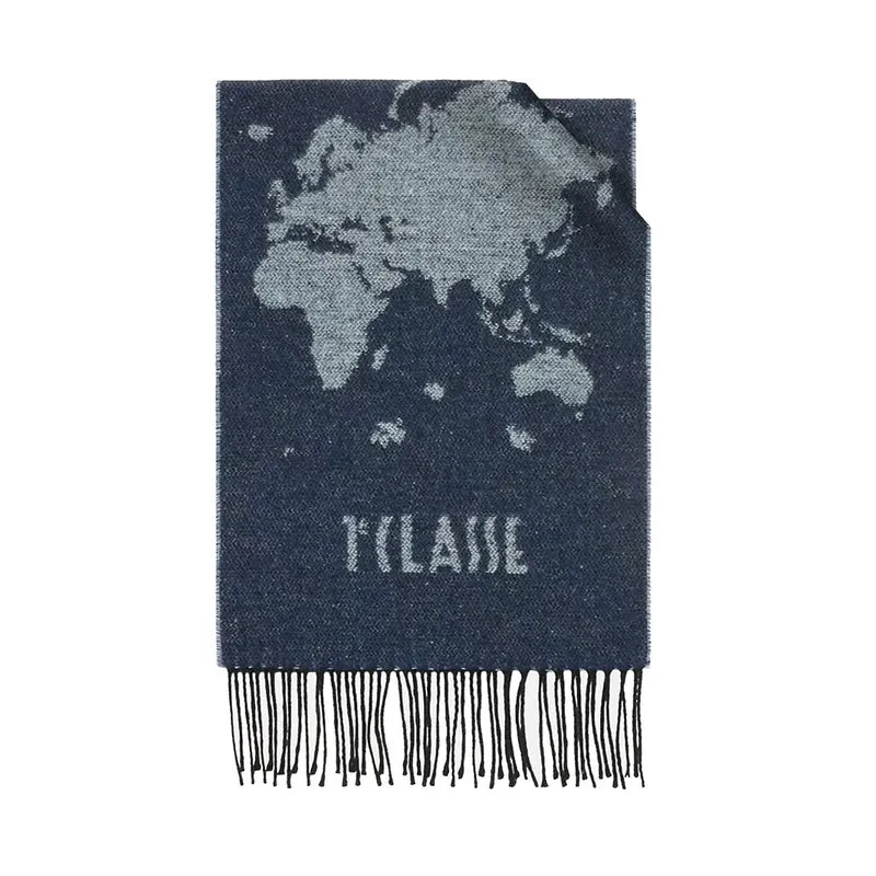 Sciarpa 30 x 180 cm 1A Classe Alviero Martini linea Geo Pieno Blu Zaffiro S452