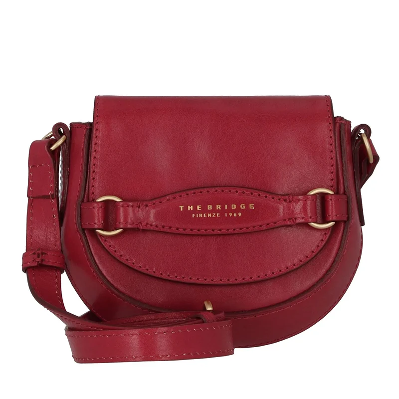 Borsa Donna Mini a Tracolla THE BRIDGE linea Bettina in Pelle Berry