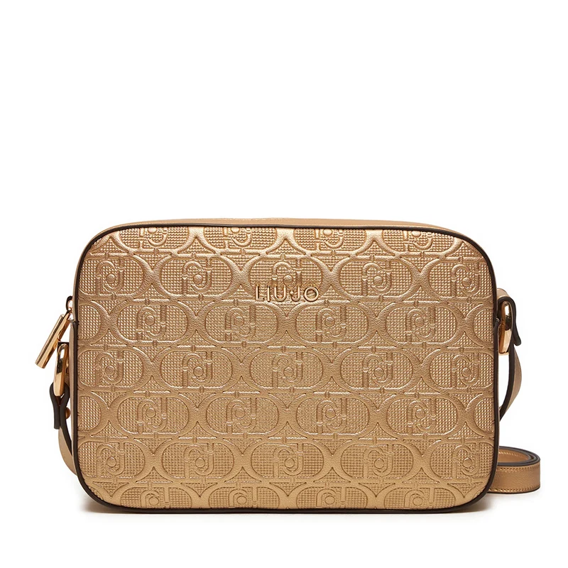 Camera Case a Tracolla LIU JO Better con Logo Monogram All Over color Oro