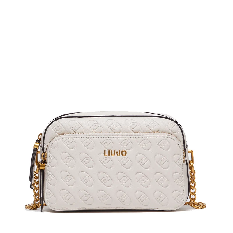 Borsa a Tracolla LIU JO Better con Logo in Rilievo All Over colore True Champagne