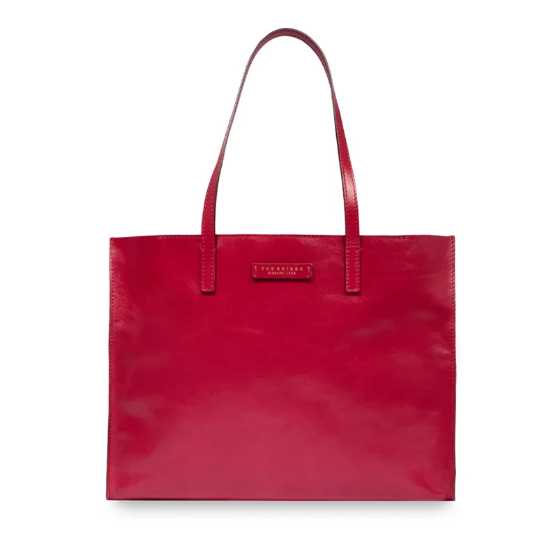 Borsa Donna Shopper THE BRIDGE Linea Mirra in Pelle color Berry
