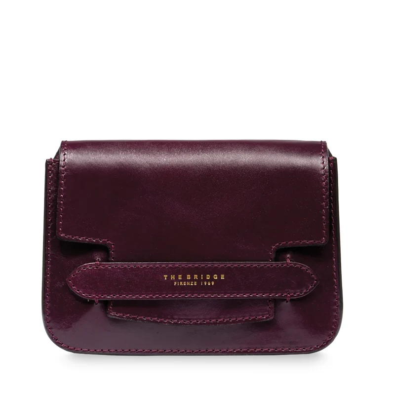 Borsa Donna a Tracolla Media THE BRIDGE linea Lucrezia in Pelle Viola