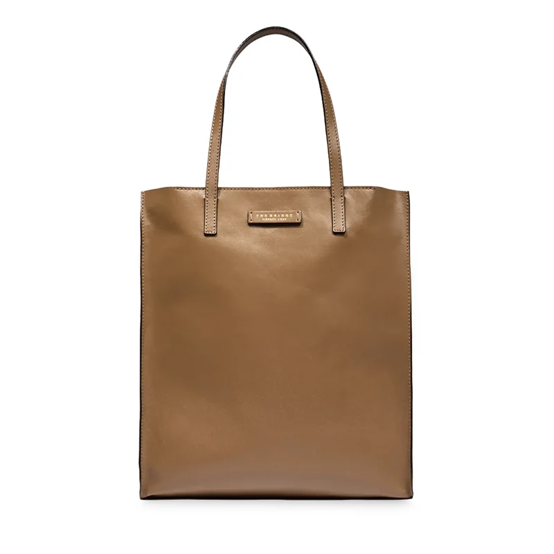 Borsa Donna Shopper Verticale THE BRIDGE linea Mirra in Pelle Beige