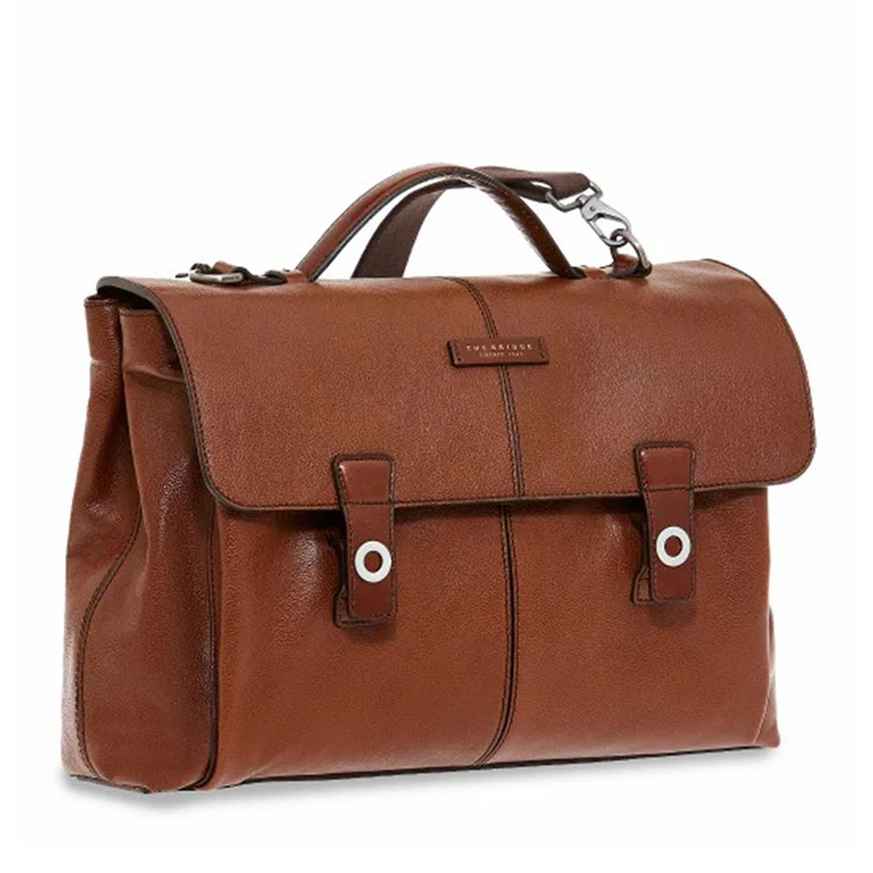 Cartella Uomo con Pattina THE BRIDGE linea Biagio in Pelle Marrone