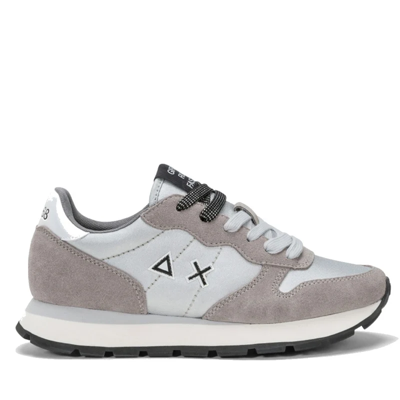 Scarpe Donna Sun68 Sneakers Ally Bright Nylon Colore Argento - Z44203