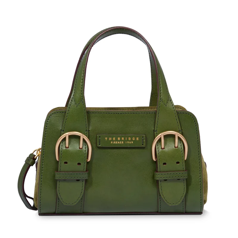 Borsa Donna a Mano THE BRIDGE linea Elena in Pelle Verde Cipresso