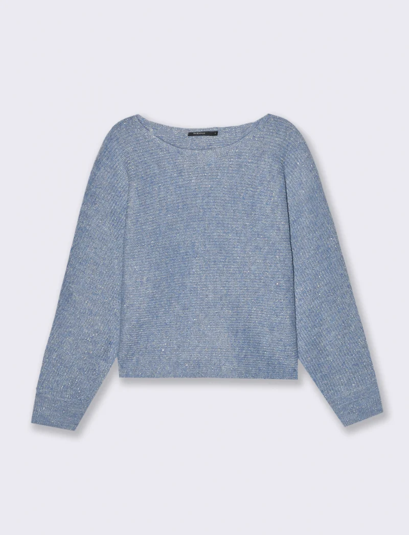 PULL OVER CON SCOLLO A BARCA - Celeste