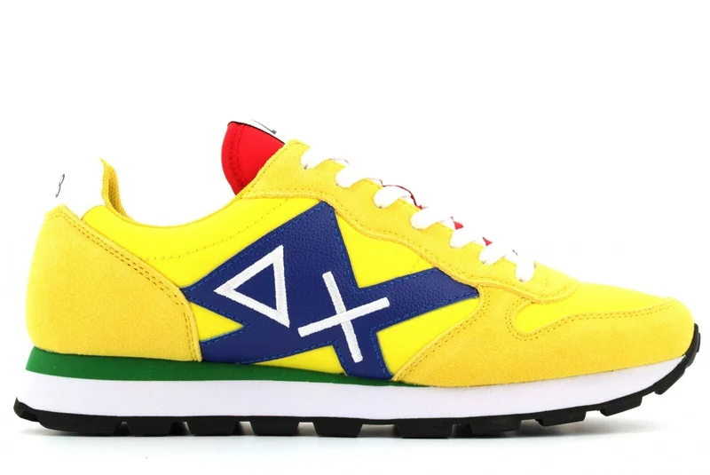 Scarpe Uomo SUN 68 Sneakers Tom Logo Patch Basic Giallo