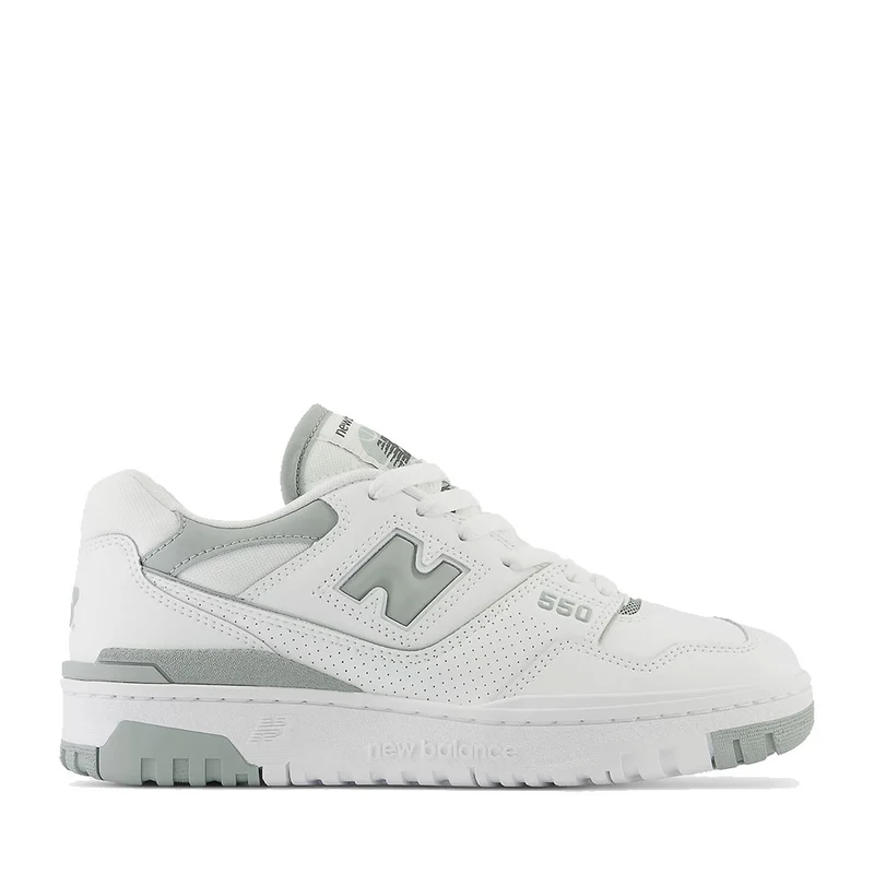 Scarpe Donna NEW BALANCE Sneakers 550 in Pelle colore White e Juniper