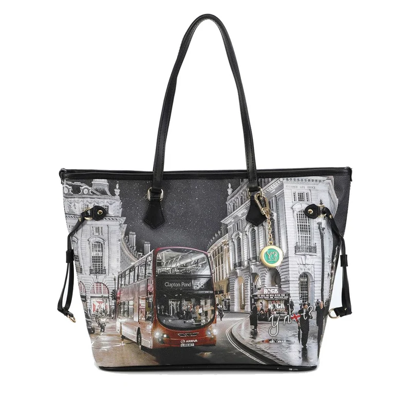 Borsa Donna Y NOT a Spalla YES-319 Stampa London By Night