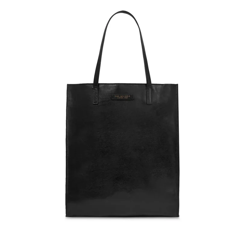 Borsa Donna Shopper Verticale THE BRIDGE linea Mirra in Pelle Nera
