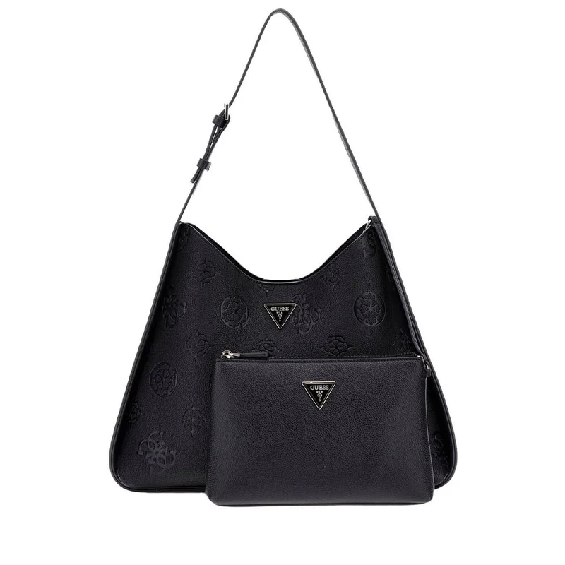 Borsa Donna Hobo a Spalla GUESS Linea Keandra Colore Black Logo