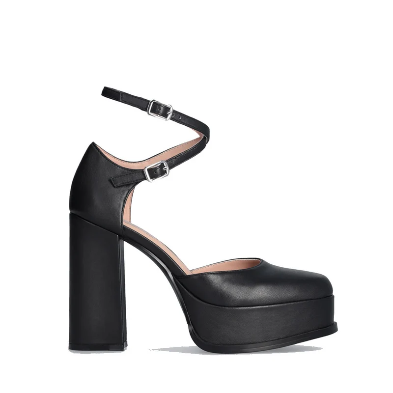 Scarpe Donna LIU JO Naira 05 Decollete con Tacco 11,5 cm in Pelle Nera