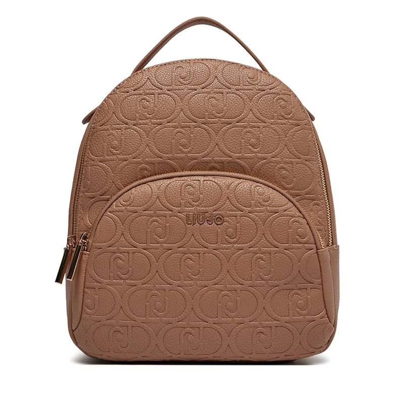Zaino Donna LIU JO Better con Logo in Rilievo All Over colore Marrone