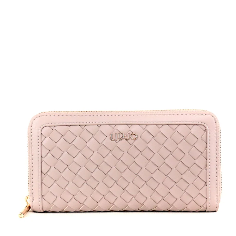 Portafoglio Donna Zip Around LIU JO Intrecciato Meg Rose