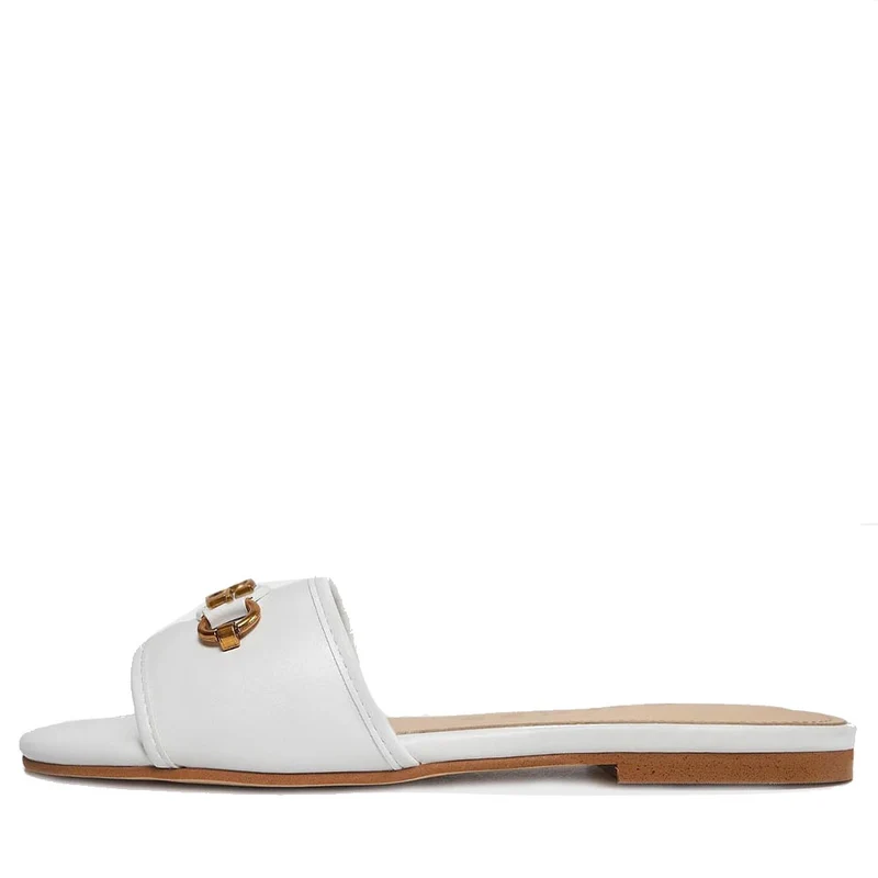 Scarpe Donna GUESS Ciabatte Linea Hammi in Pelle Colore Bianco