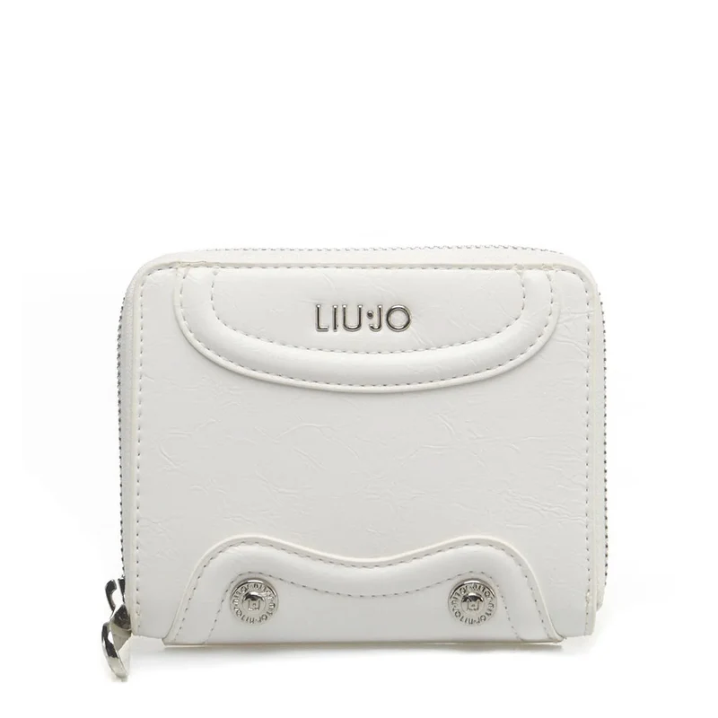 Portafoglio Piccolo Zip Around Lucido LIU JO Silk Off White
