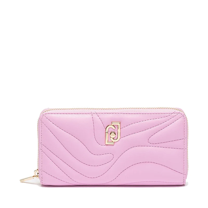 Portafoglio Donna Zip Around LIU JO Trapuntato Rosa Lavanda