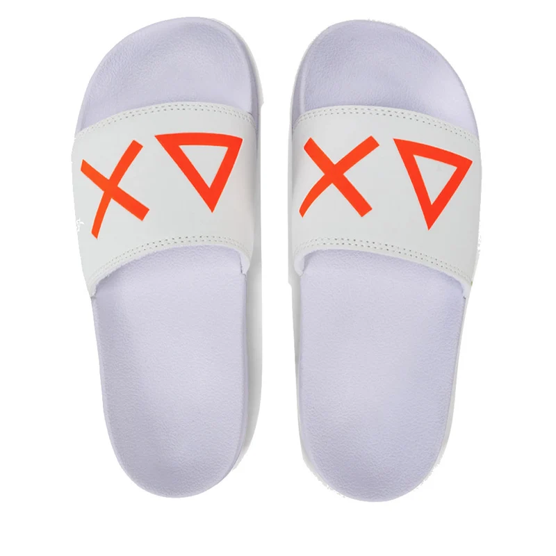Ciabatte da Uomo SUN68 Linea Slippers Logo Colore Bianco - X34103