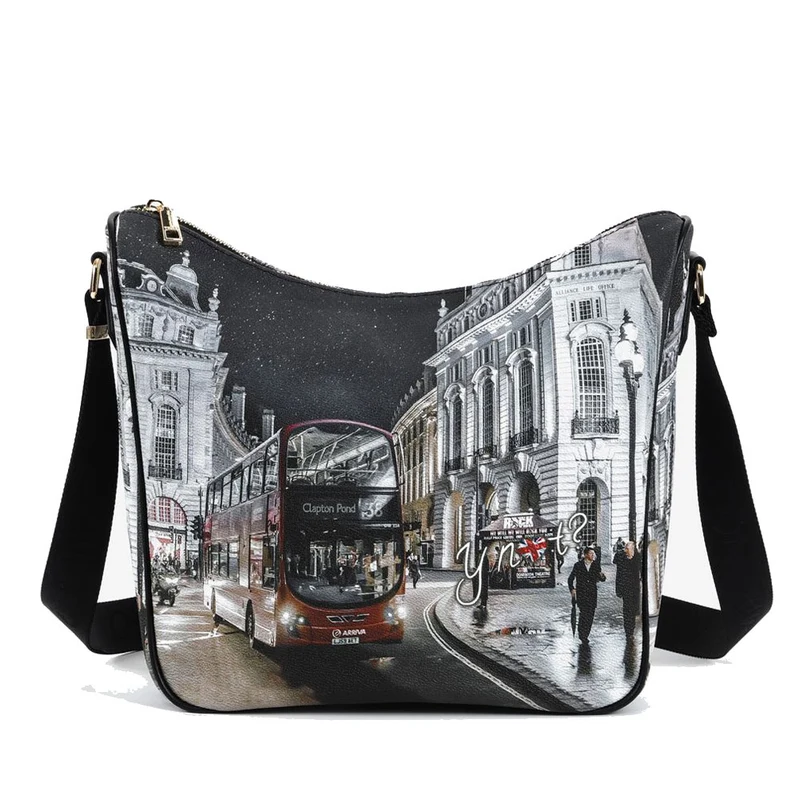 Borsa Donna Y NOT Hobo Large a Tracolla YES-606 London By Night