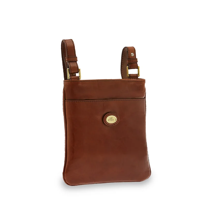 Bandoliera Uomo THE BRIDGE linea Story in Pelle Marrone