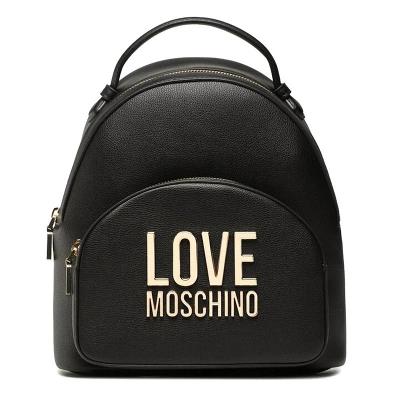Zaino Donna LOVE MOSCHINO linea Gold Metal Logo Nero JC4105