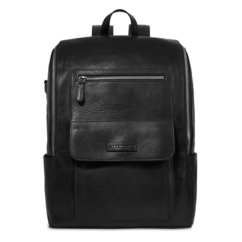 Zaino Uomo con Zip THE BRIDGE linea Alberto in Pelle Nera