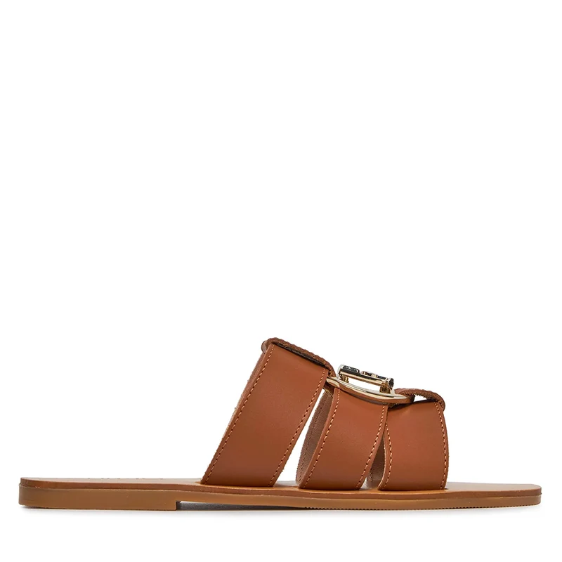 Ciabatte Flat LIU JO Saba 08 in Pelle color Cuoio
