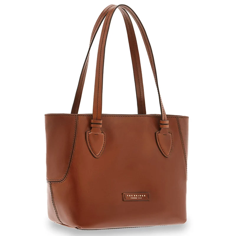 Borsa Donna Shopper a Spalla THE BRIDGE in Pelle Marrone linea Caterina