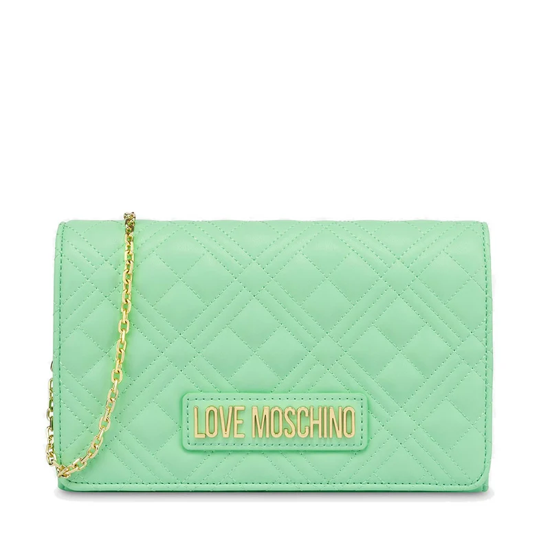 Clutch Donna con Tracolla LOVE MOSCHINO linea Smart Daily Quilted Verde Menta