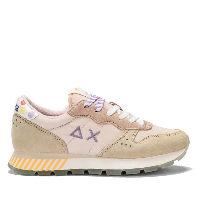 Scarpe Donna Sun68 Sneakers Ally Candy Cane Colore Bianco Panna - Z34205