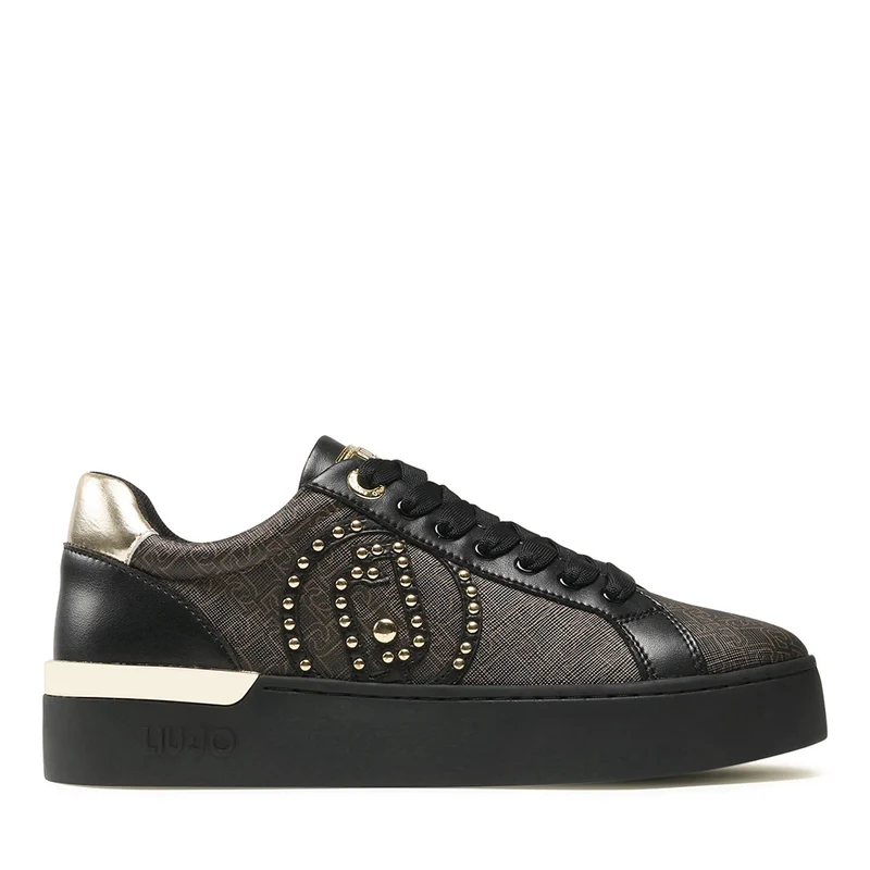 Scarpe Donna LIU JO Sneakers Silvia 92 Marrone con Logo Monogram