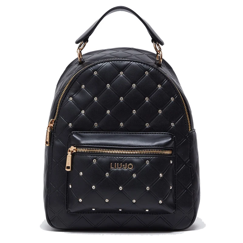 Zaino Donna LIU JO Trapuntato con Strass Nero