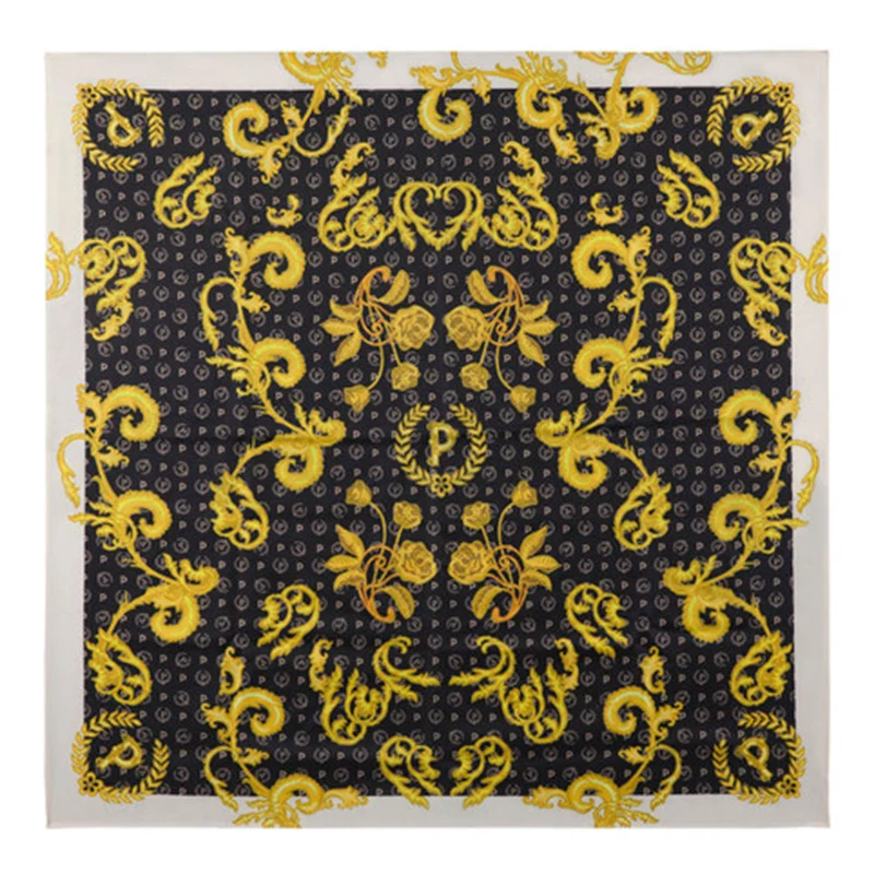 Foulard Donna POLLINI stampa Heritage Baroque Nero
