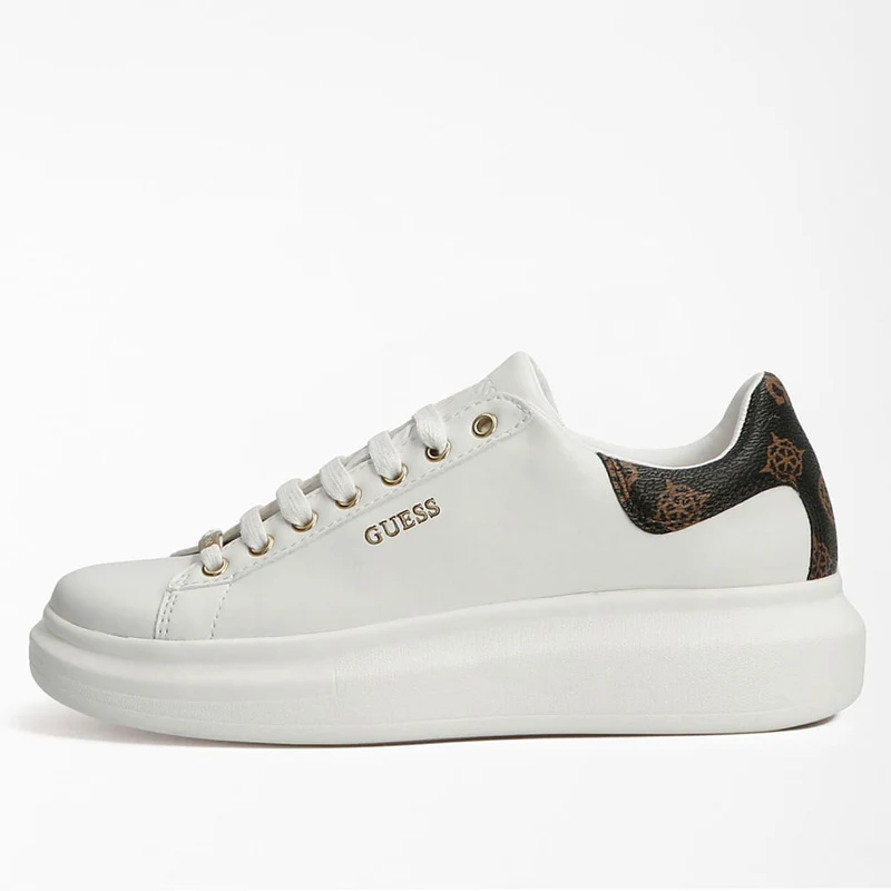 Scarpe Donna GUESS Sneakers di colore Bianco e Marrone Linea Salerno